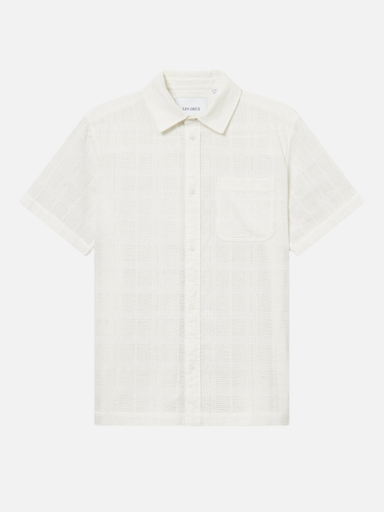 Les Deux Charlie Shirt Light Ivory White SS Short Sleeve Men’s Top for Men Athens GA Georgia Kempt Menswear Store Near Me 