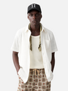 Les Deux Charlie Shirt Light Ivory White SS Short Sleeve Men’s Top for Men Athens GA Georgia Kempt Menswear Store Near Me 