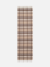 Les Deux Check Wool Scarf Irish Cream Taupe Brown Plaid Tassels Winter Accessories Athens GA Georgia Kempt Menswear Store Near Me