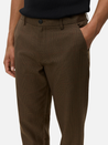 Les Deux Como Reg Houndstooth Suit Pants Straight Fit Teak Brown Plaid Pattern Men’s Bottoms for Men Athens GA Georgia Kempt Menswear Store Near Me