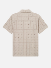 Les Deux Hector Anglaise Shirt Light Sand Men’s SS Short Sleeve Button Up Casual Shirt Collared Top for Men Athens GA Georgia Kempt Menswear Store Near Me