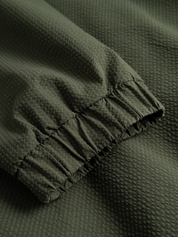 Les Deux Jack Seersucker Track Jacket Sporty Sports Inspired Jackets for Men Vintage Retro Top Fall Winter Men’s Outerwear Duffel Bag Green Yellow Trim Detail Athens GA Georgia Kempt Menswear Store Near Me