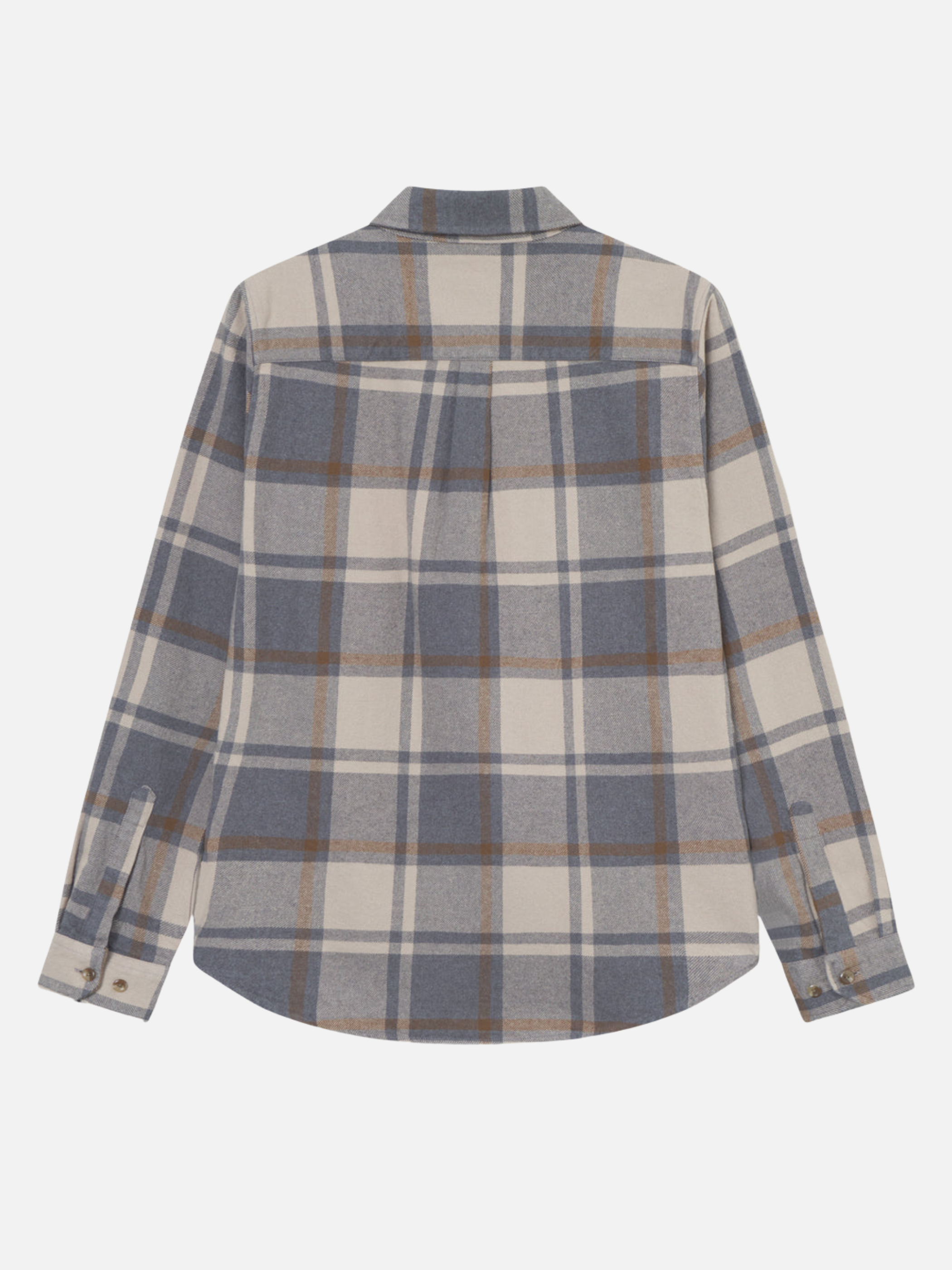 Les Deux Jeremy Check Flannel Shirt LS Long Sleeve Collared Button Up Paid Grey Melange Fall Winter Men’s Tops Athens GA Georgia Kempt Menswear Store Near Me