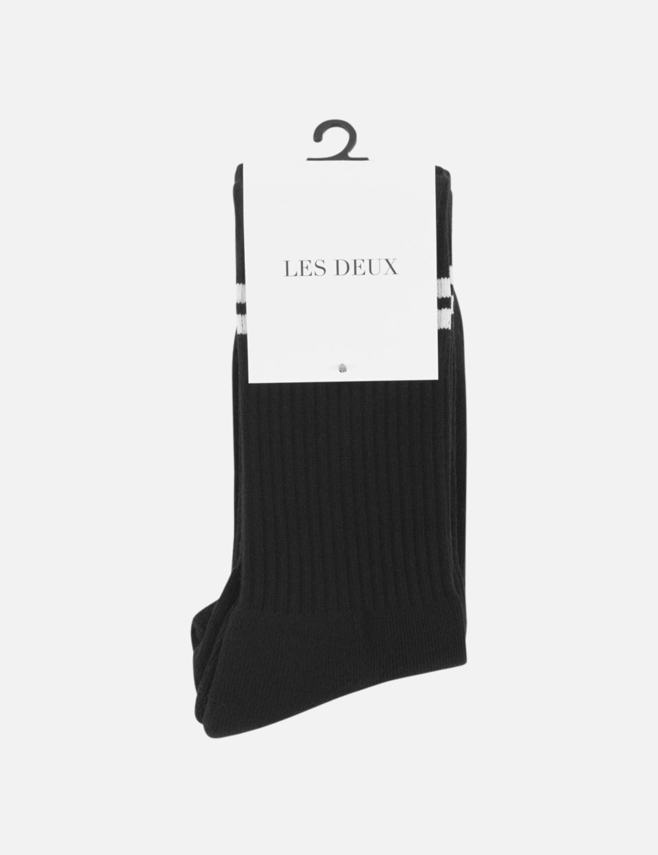 Les Deux Brand LD Embroidered Half Terry Socks Black Two Pack Gifts Accessories for Men Athens GA Georgia Kempt Menswear Store Near Me