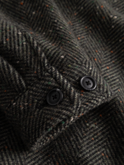 Les Deux Marseille Herringbone Wool Jacket Zip Up Outerwear Four Front Pockets Collared Zipped Jackets for Men Men’s Fall Winter Tops Duffel Bag Green Design Athens GA Georgia Kempt Menswear Store Near Me