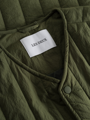 Les Deux Martin Vest Chive Green Quilted Men’s Layer Outerwear Winter Layering Top Athens GA Georgia Kempt Menswear Store Near Me