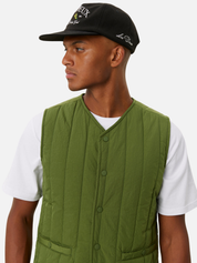 Les Deux Martin Vest Chive Green Quilted Men’s Layer Outerwear Winter Layering Top Athens GA Georgia Kempt Menswear Store Near Me