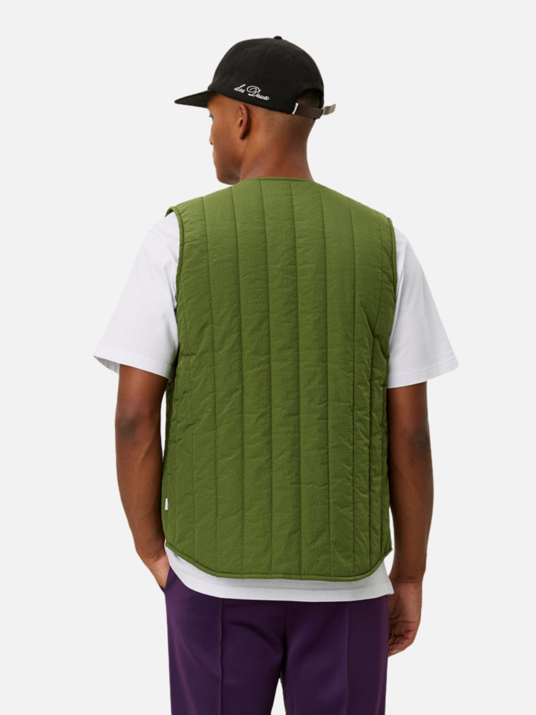 Les Deux Martin Vest Chive Green Quilted Men’s Layer Outerwear Winter Layering Top Athens GA Georgia Kempt Menswear Store Near Me