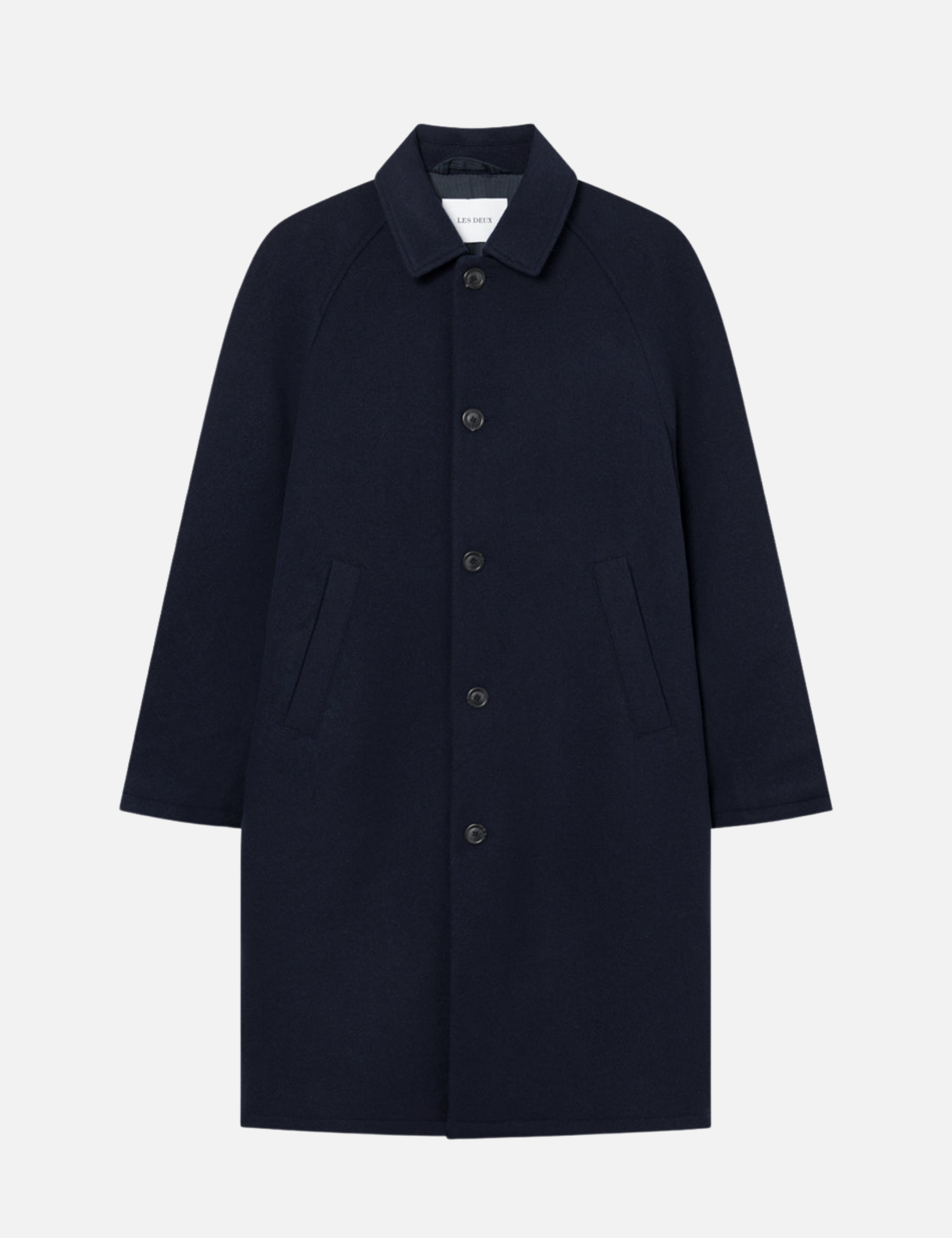 Les Deux Michael Solid Wool Coat 3.0 Dark Navy Blue Men’s Winter Outerwear Athens GA Georgia Kempt Menswear Store Near Me