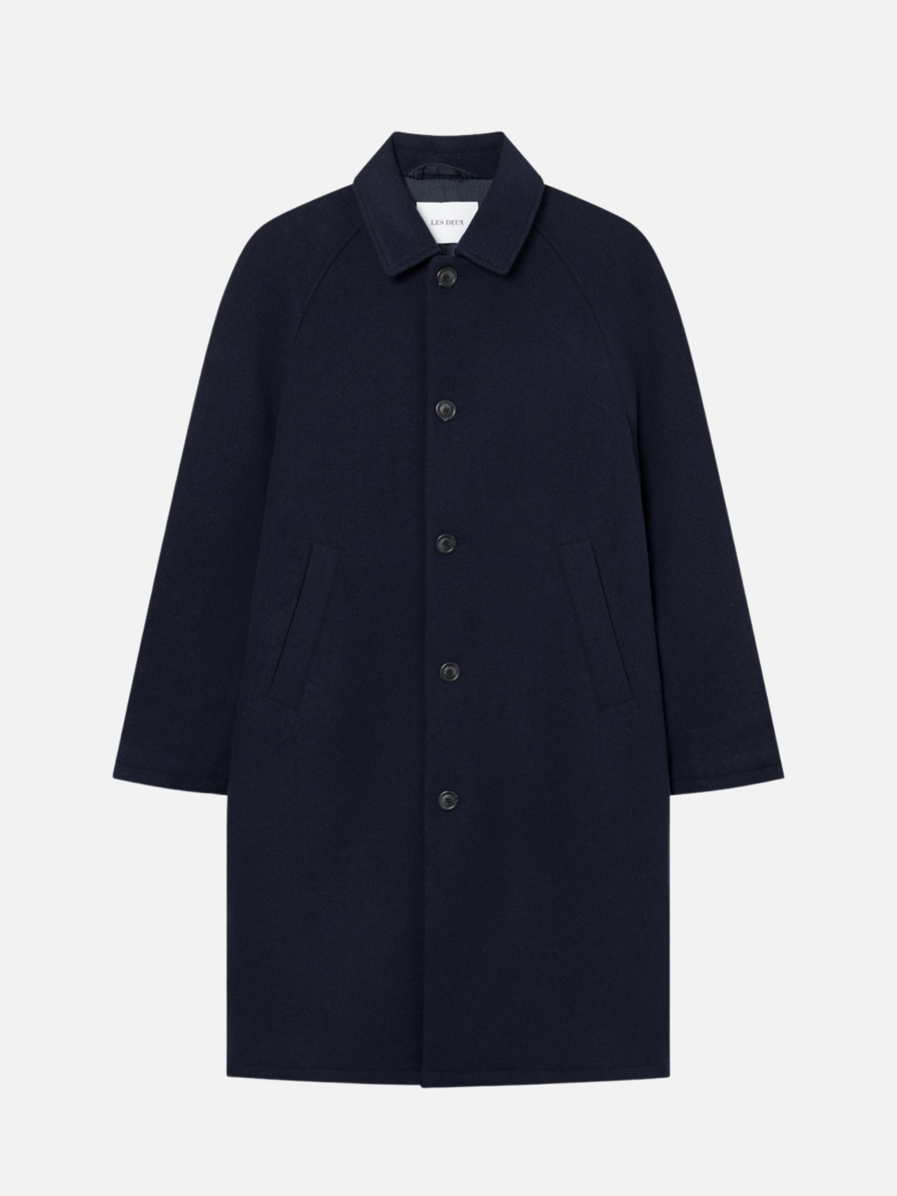 Les Deux Michael Solid Wool Coat 3.0 Dark Navy Blue Men’s Winter Outerwear Athens GA Georgia Kempt Menswear Store Near Me