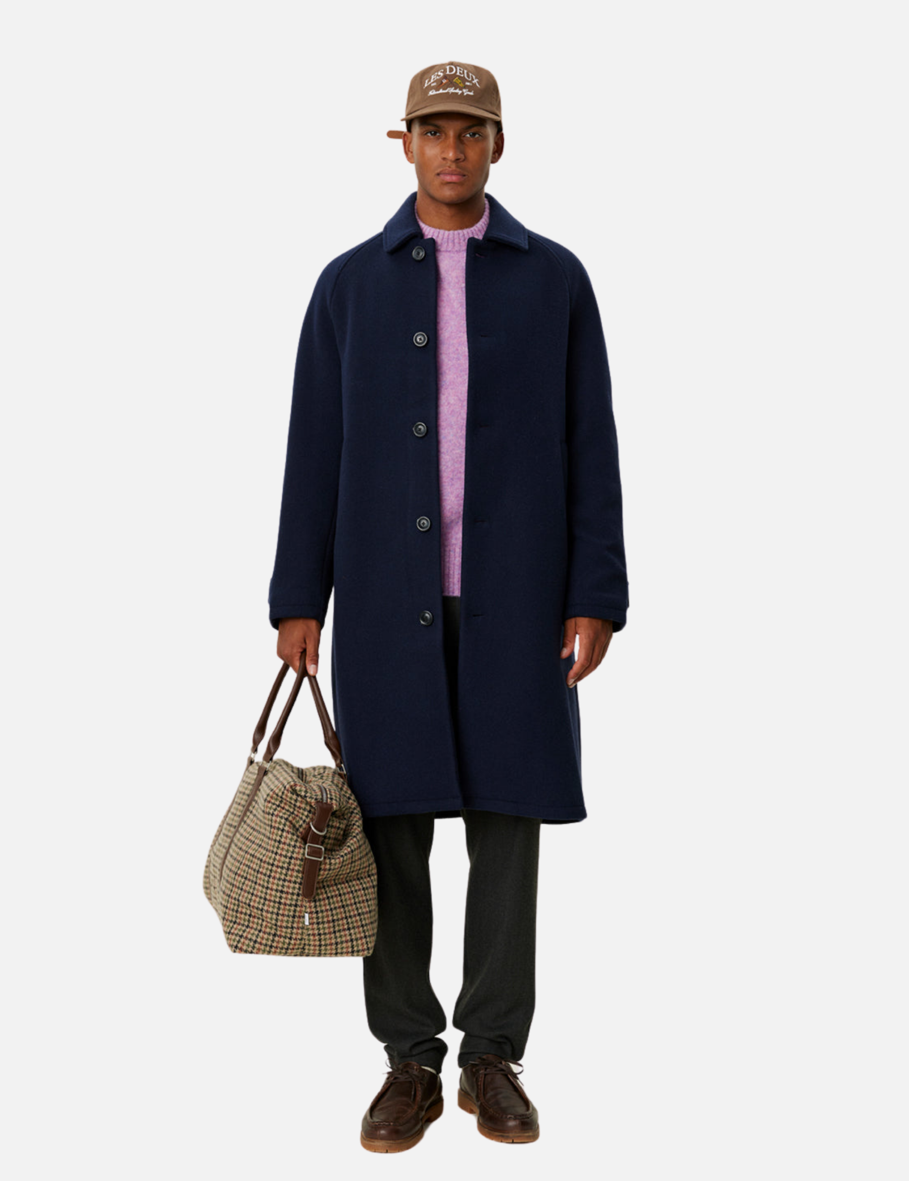 Les Deux Michael Solid Wool Coat 3.0 Dark Navy Blue Men’s Winter Outerwear Athens GA Georgia Kempt Menswear Store Near Me