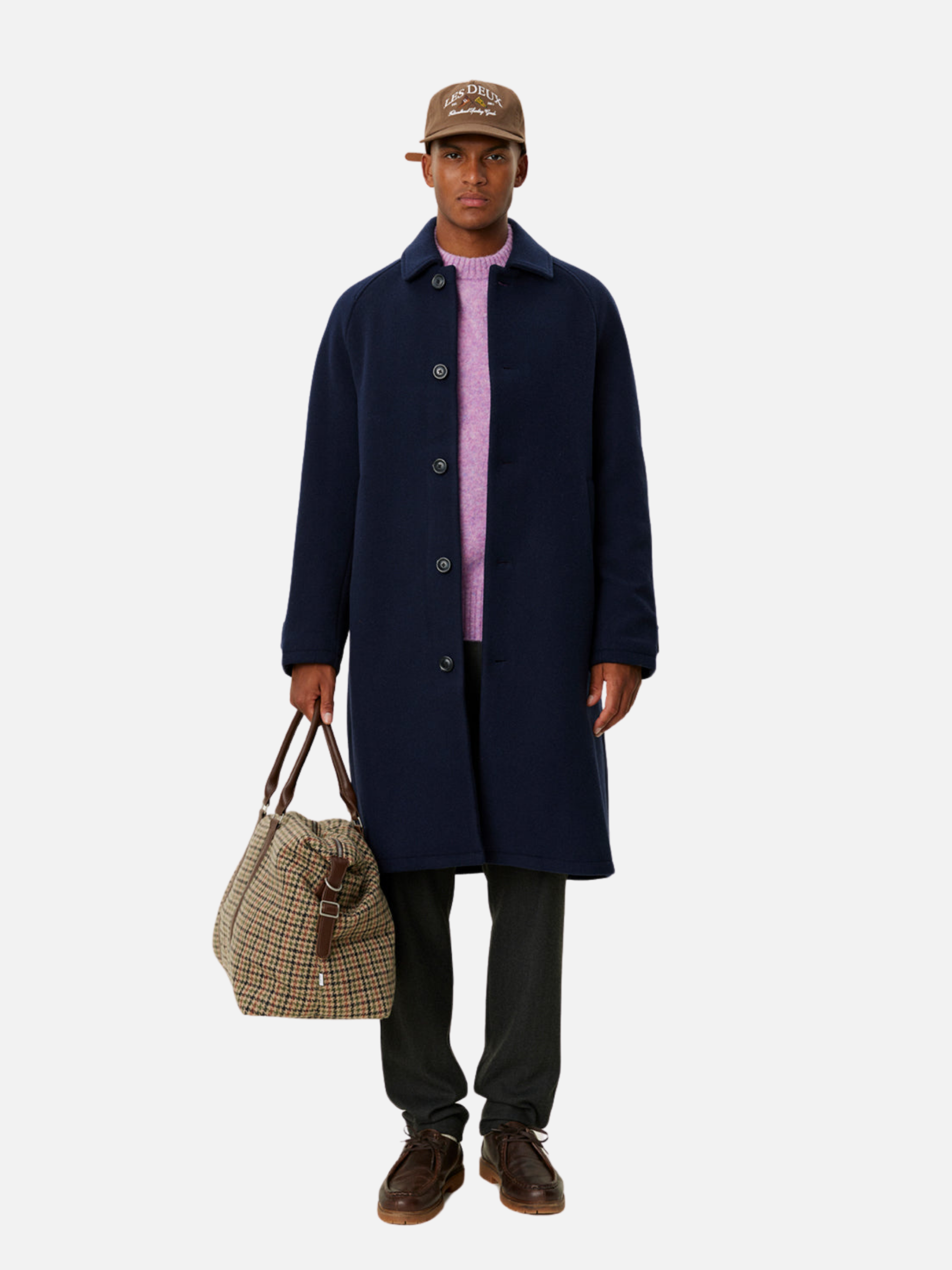 Les Deux Michael Solid Wool Coat 3.0 Dark Navy Blue Men’s Winter Outerwear Athens GA Georgia Kempt Menswear Store Near Me