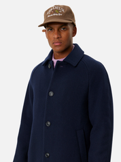 Les Deux Michael Solid Wool Coat 3.0 Dark Navy Blue Men’s Winter Outerwear Athens GA Georgia Kempt Menswear Store Near Me