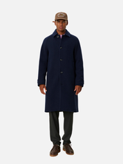Les Deux Michael Solid Wool Coat 3.0 Dark Navy Blue Men’s Winter Outerwear Athens GA Georgia Kempt Menswear Store Near Me