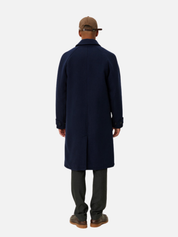 Les Deux Michael Solid Wool Coat 3.0 Dark Navy Blue Men’s Winter Outerwear Athens GA Georgia Kempt Menswear Store Near Me