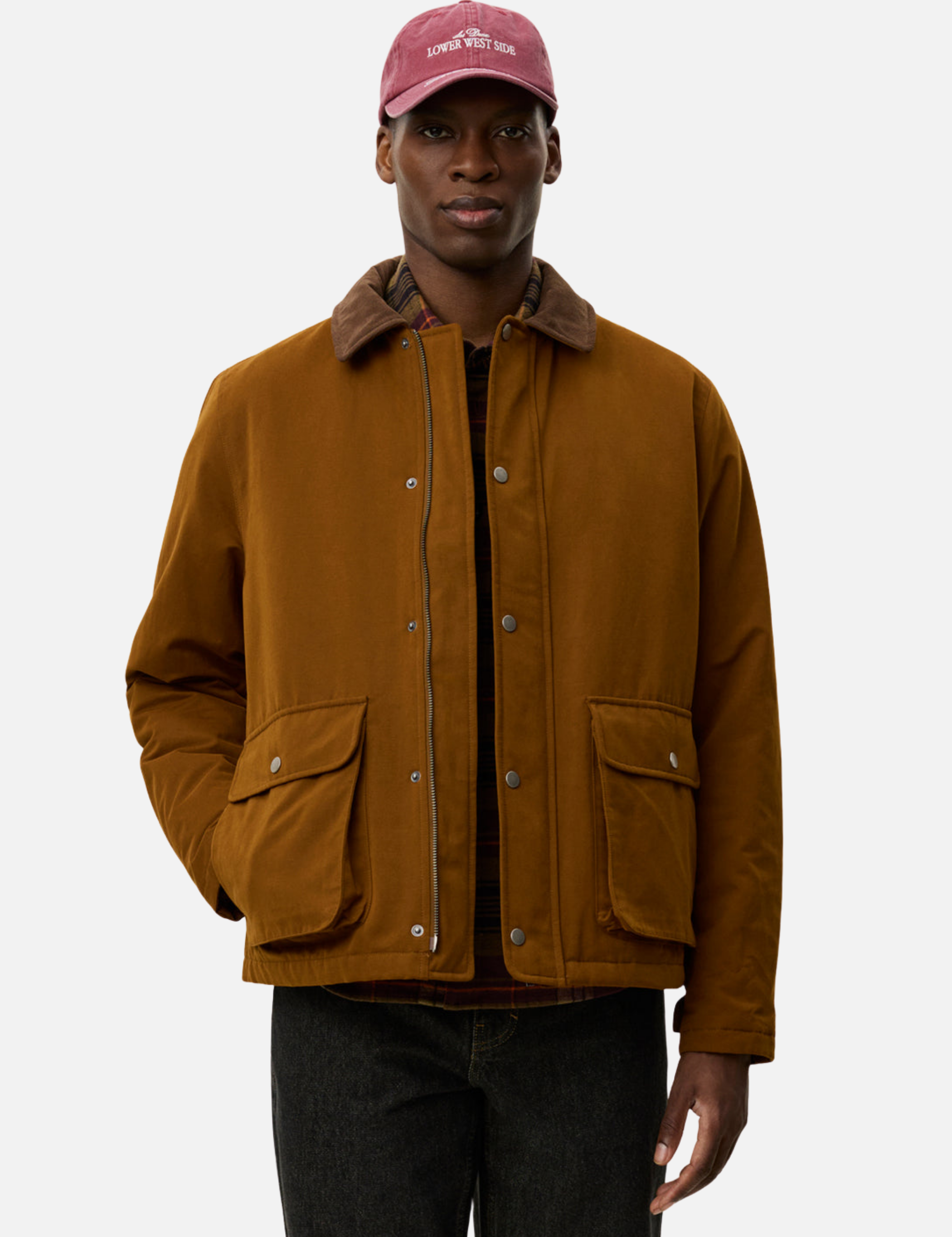 Les Deux Montana Jacket Monk’s Robe Yellow Orange Front Pockets Collared LS Outerwear Men’s Jackets for Men Winter Fall Attire Athens GA Georgia Kempt Menswear Store Near Me