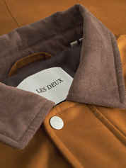 Les Deux Montana Jacket Monk’s Robe Yellow Orange Front Pockets Collared LS Outerwear Men’s Jackets for Men Winter Fall Attire Athens GA Georgia Kempt Menswear Store Near Me