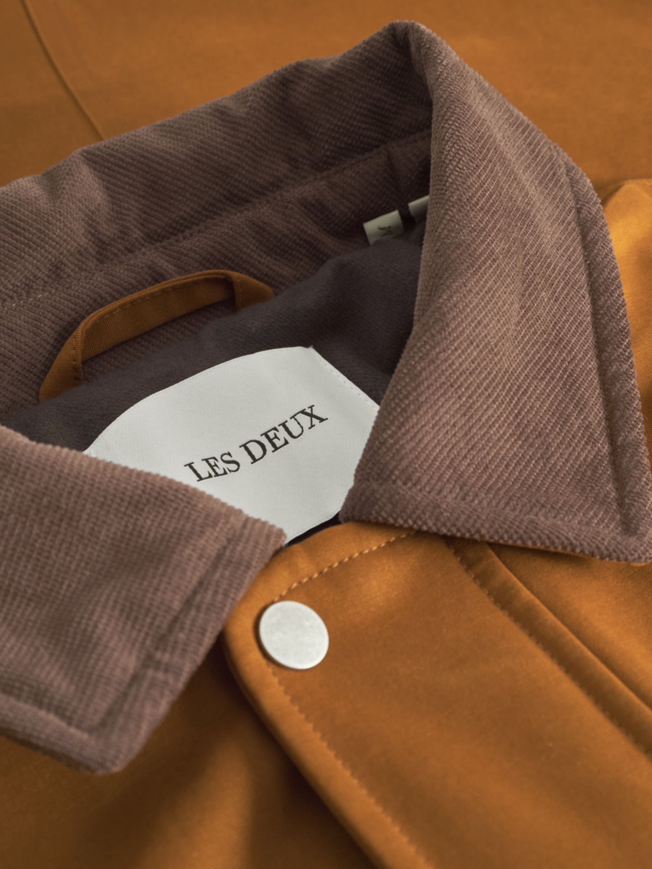 Les Deux Montana Jacket Monk’s Robe Yellow Orange Front Pockets Collared LS Outerwear Men’s Jackets for Men Winter Fall Attire Athens GA Georgia Kempt Menswear Store Near Me