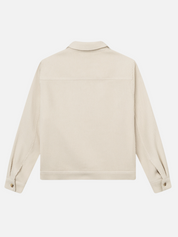 Les Deux Nash 2.0 Wool Hybrid Textured Jacket Ivory White Cream Front Pockets Collared Button Down Men’s Outerwear Overshirt Athens GA Georgia Kempt Menswear Store