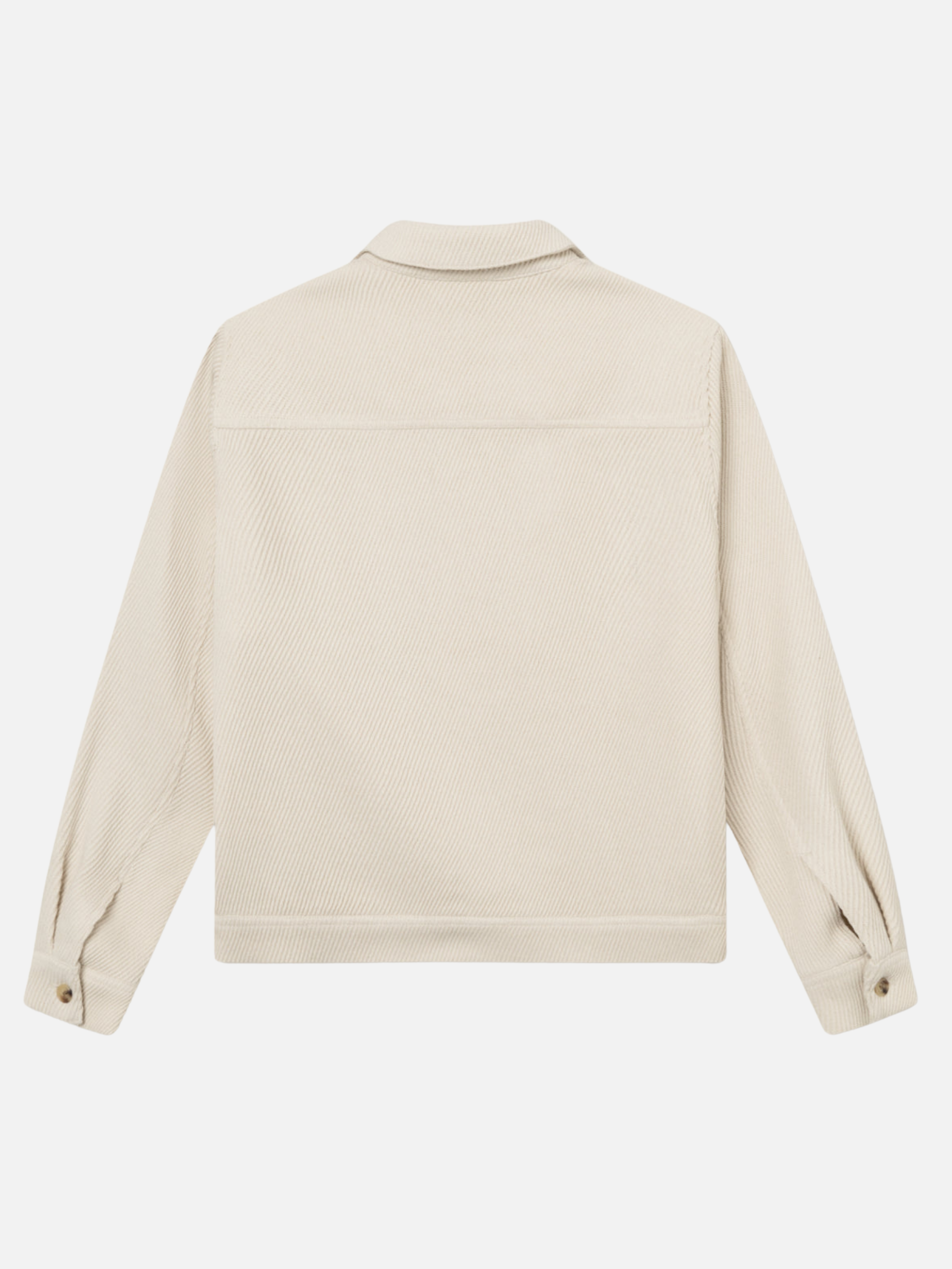 Les Deux Nash 2.0 Wool Hybrid Textured Jacket Ivory White Cream Front Pockets Collared Button Down Men’s Outerwear Overshirt Athens GA Georgia Kempt Menswear Store