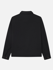 Les Deux Nash Twill Wool Jacket Black Texture Collared Button Up Front Pocket Winter Fall Men’s Outerwear Tops for Men Athens GA Georgia Kempt Menswear Store Near Me