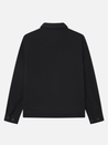 Les Deux Nash Twill Wool Jacket Black Texture Collared Button Up Front Pocket Winter Fall Men’s Outerwear Tops for Men Athens GA Georgia Kempt Menswear Store Near Me