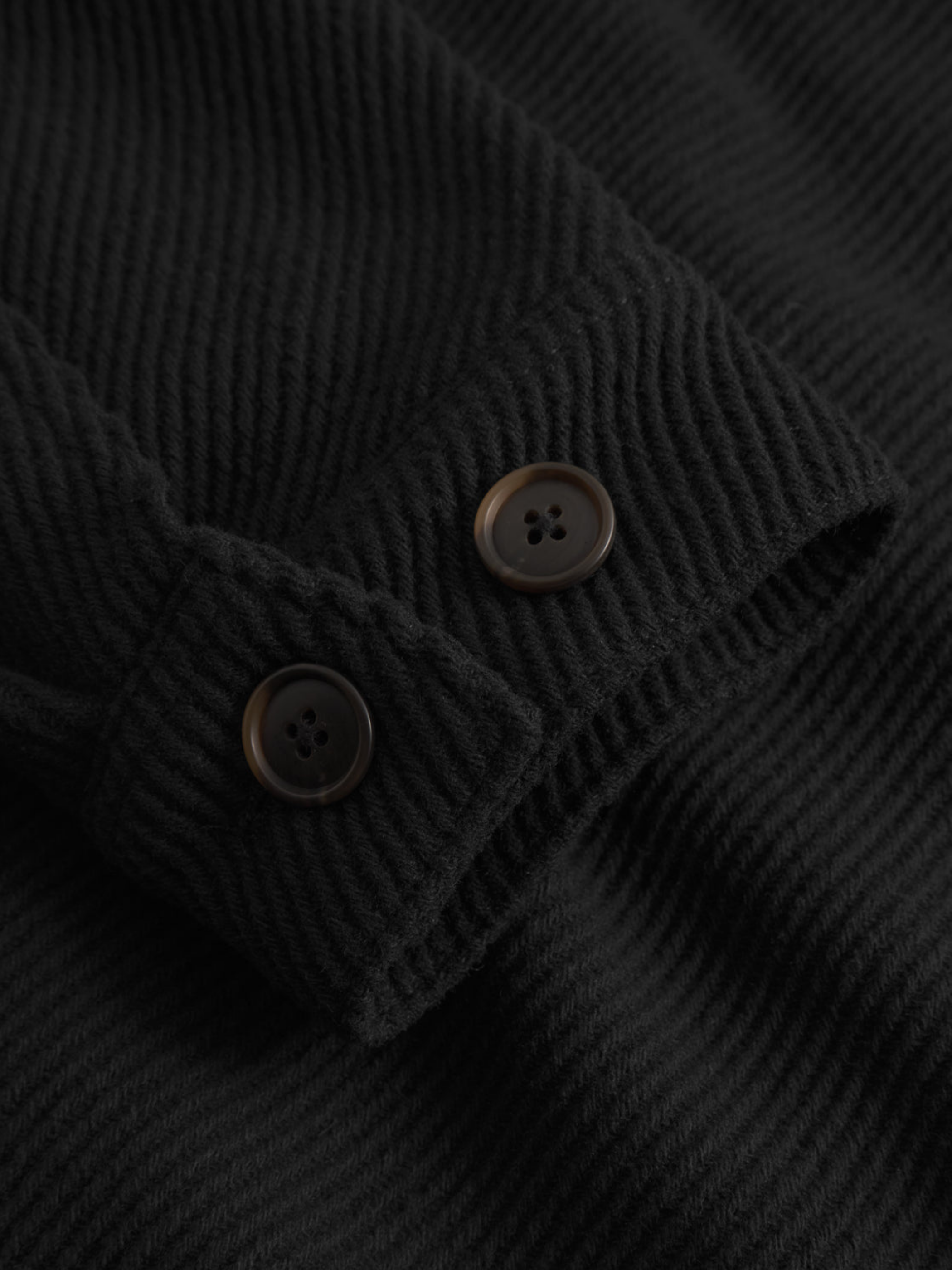 Les Deux Nash Twill Wool Jacket Black Texture Collared Button Up Front Pocket Winter Fall Men’s Outerwear Tops for Men Athens GA Georgia Kempt Menswear Store Near Me