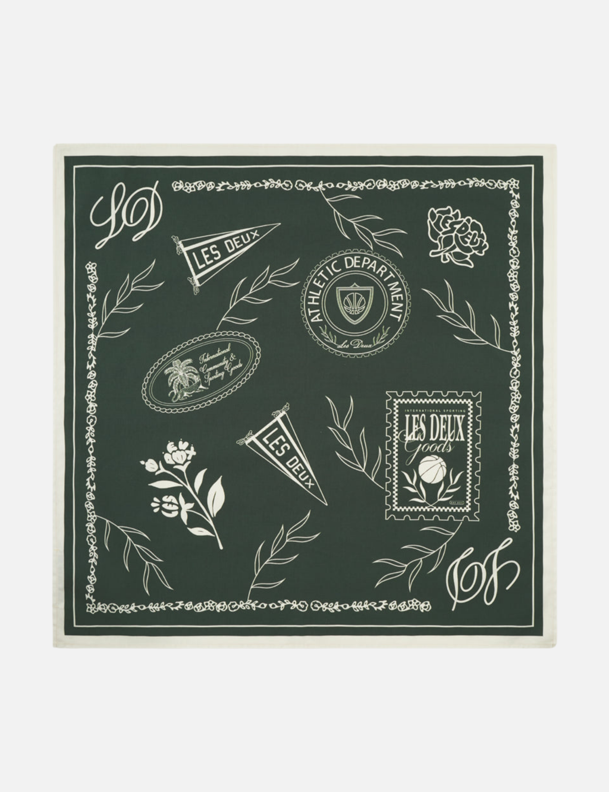 Les Deux Patch Neckerchief Bandana Scarf Men’s Accessories for Men Duffel Bag Green Athens GA Georgia Kempt Menswear Store Near Me