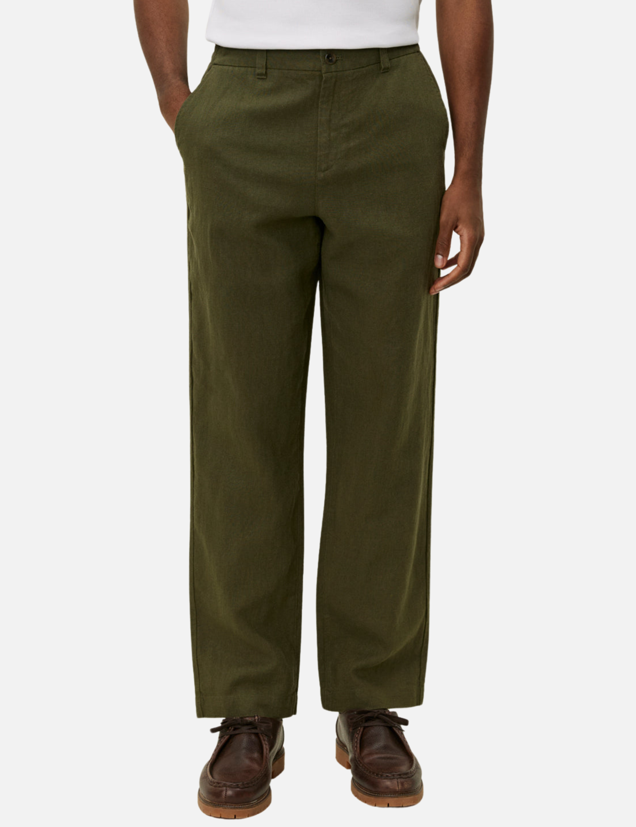 Les Deux Pino Linen Pants Olive Night Green Lightweight Light Summer Bottoms Men’s Pant for Men Athens GA Georgia Kempt Menswear Store Near Me