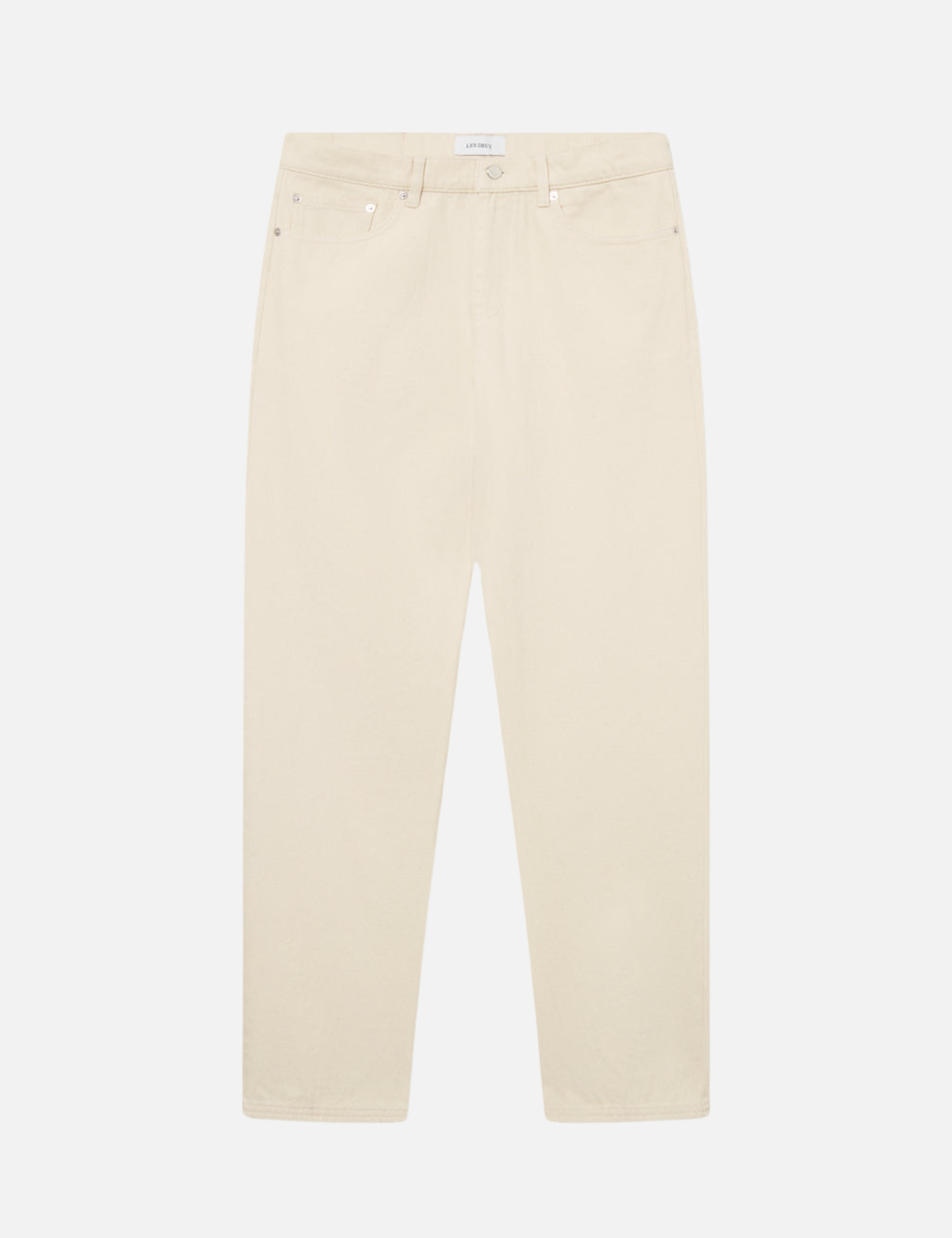 Les Deux Roi Denim Pants Ivory Cream Relaxed Wide Baggy Fit Men’’s Bottoms for Men Athens GA Georgia Kempt Menswear Store Near Me 
