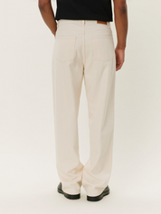 Les Deux Roi Denim Pants Ivory Cream Relaxed Wide Baggy Fit Men’’s Bottoms for Men Athens GA Georgia Kempt Menswear Store Near Me 