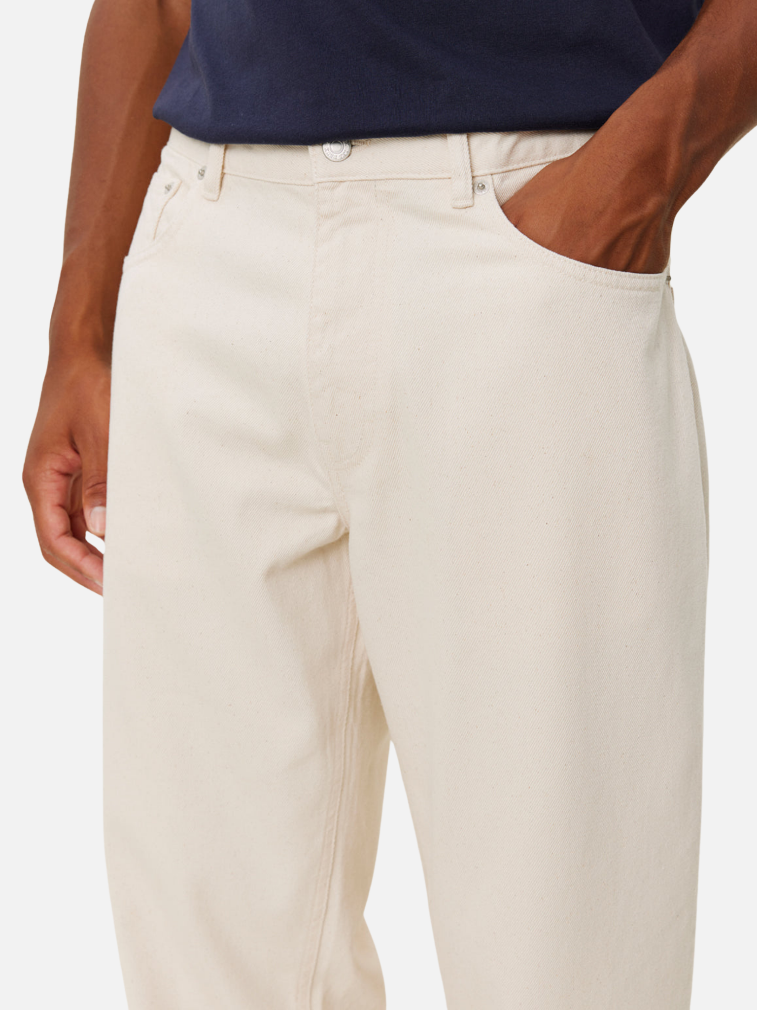 Les Deux Ryder White Ivory Men’s Pants 32 Inseam Length Relaxed Fit Bottoms Athens GA Georgia Kempt Menswear Store Near Me