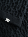 les deux garreett knitted ss short sleeve shirt dark navy cable knit sweater button down 100% cotton kempt athens ga georgia men's clothing store