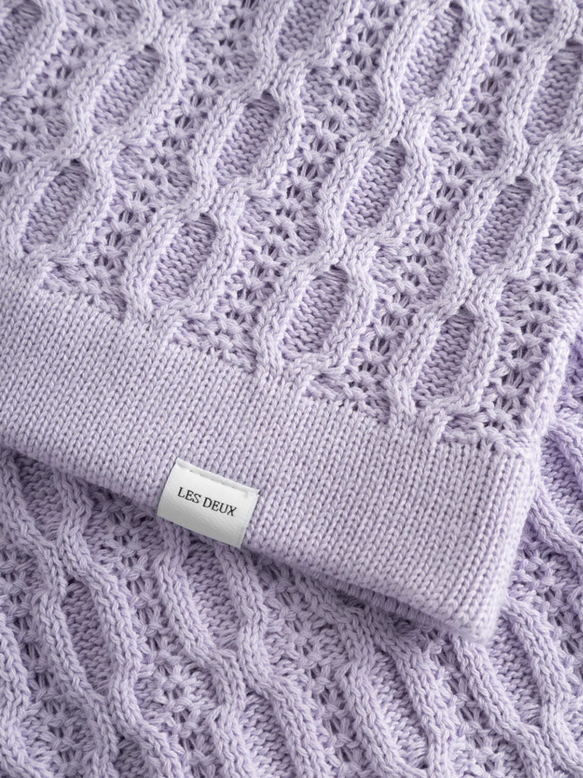 les deux garrett knitted ss short sleeve shirt light orchid lilac lavender purple knit sweater button down cable knit kempt athens ga georgia men's clothing store