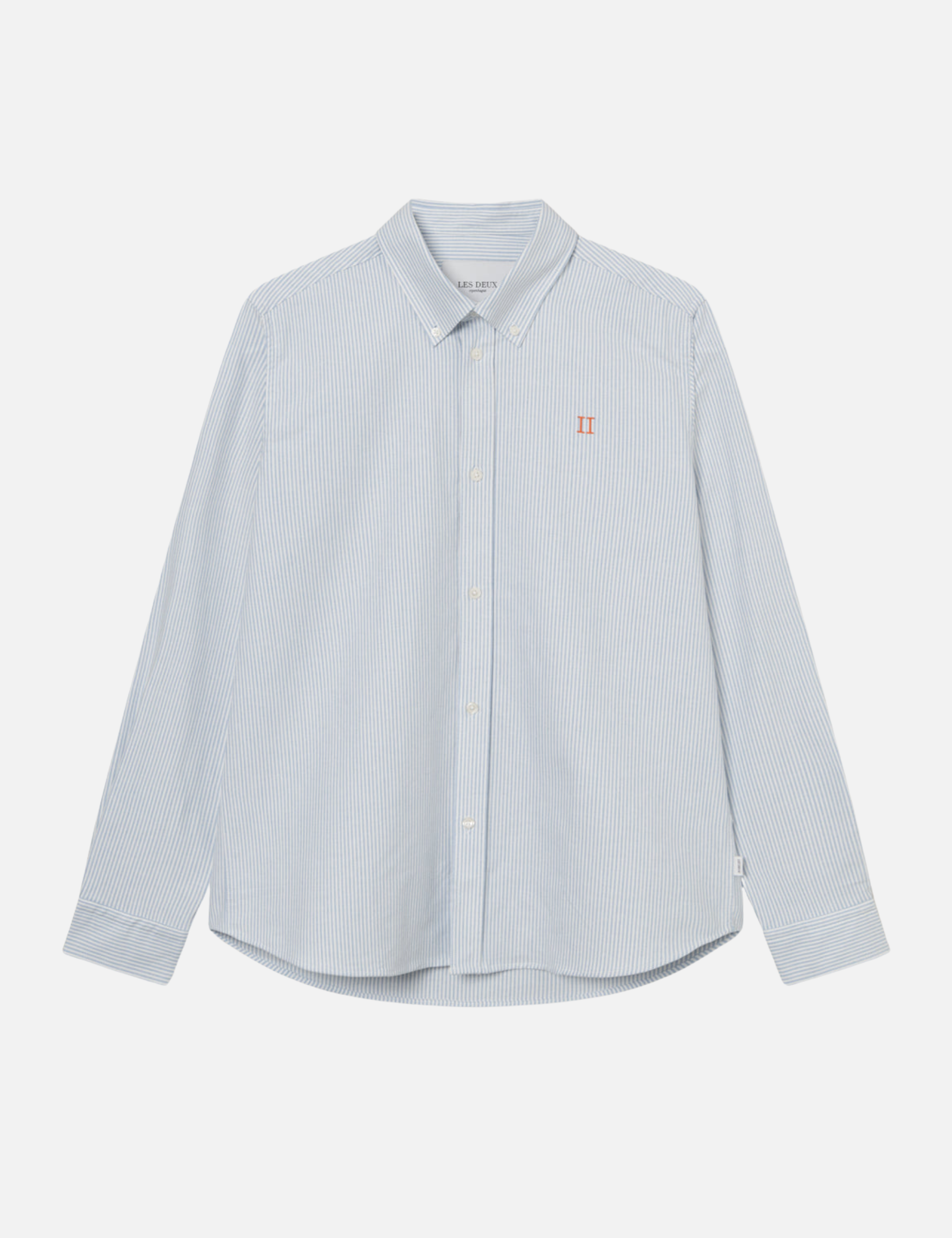 Les Deux Konrad Oxford Shirt Light Blue White LS Long Sleeve Men's Button Down Collared Shirt For Men Athens GA Georgia Kempt Menswear Store Near Me