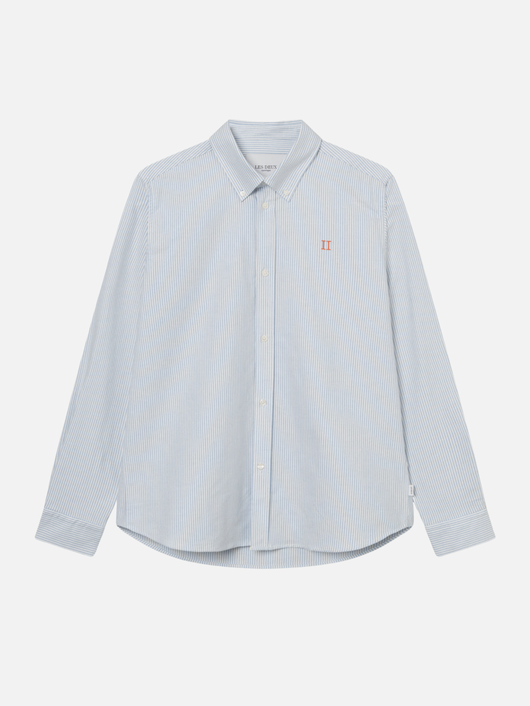 Les Deux Konrad Oxford Shirt Light Blue White LS Long Sleeve Men's Button Down Collared Shirt For Men Athens GA Georgia Kempt Menswear Store Near Me