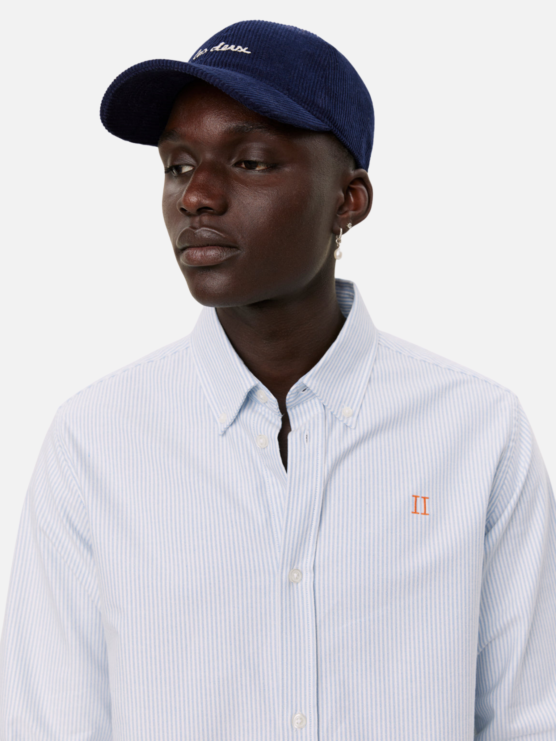 Les Deux Konrad Oxford Shirt Light Blue White LS Long Sleeve Men's Button Down Collared Shirt For Men Athens GA Georgia Kempt Menswear Store Near Me