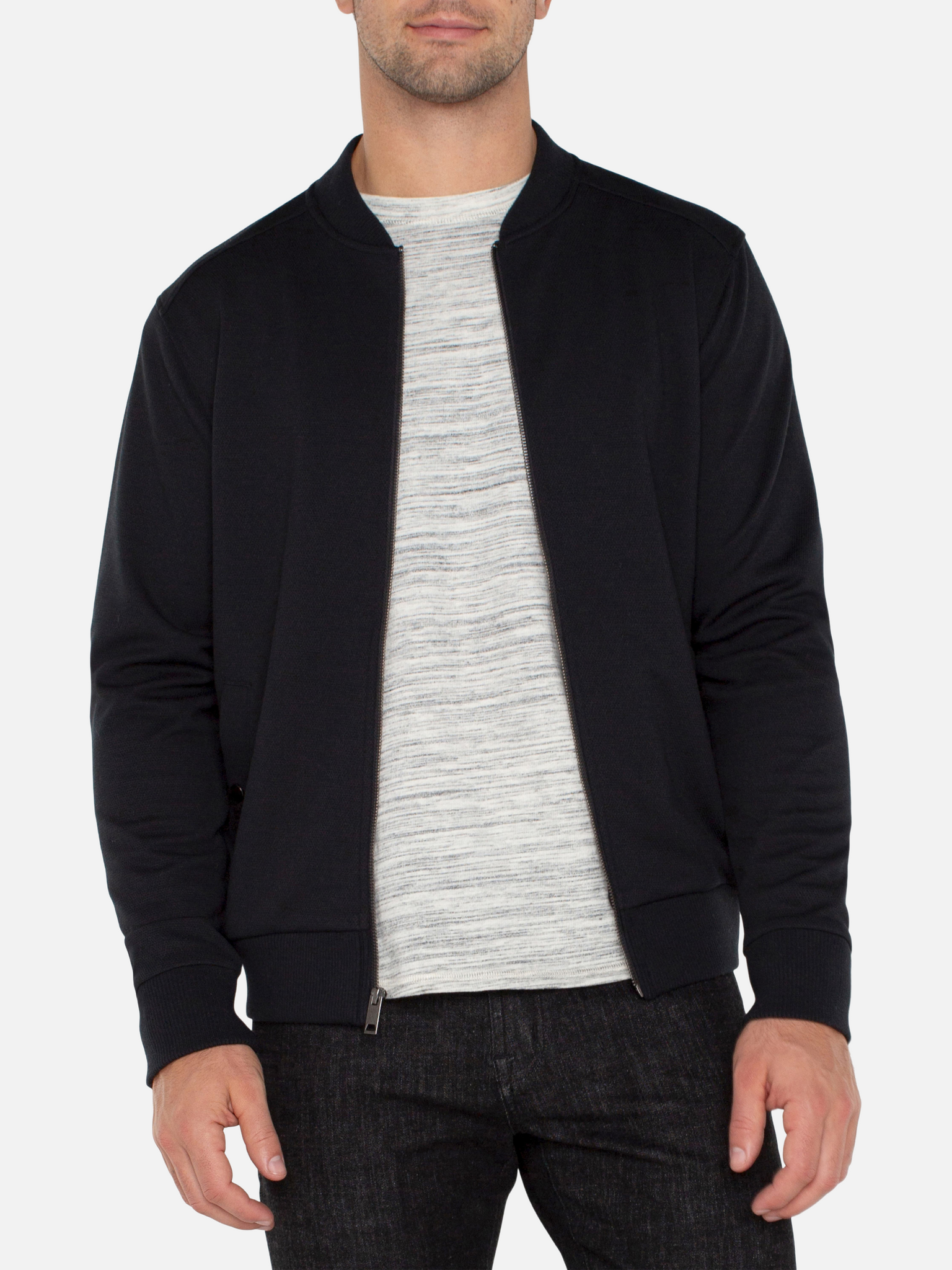 LIVERPOOL Bomber Jacket Black Men’s Casual Jacket Zip Up Athens GA Georgia Kempt Menswear Store Near Me