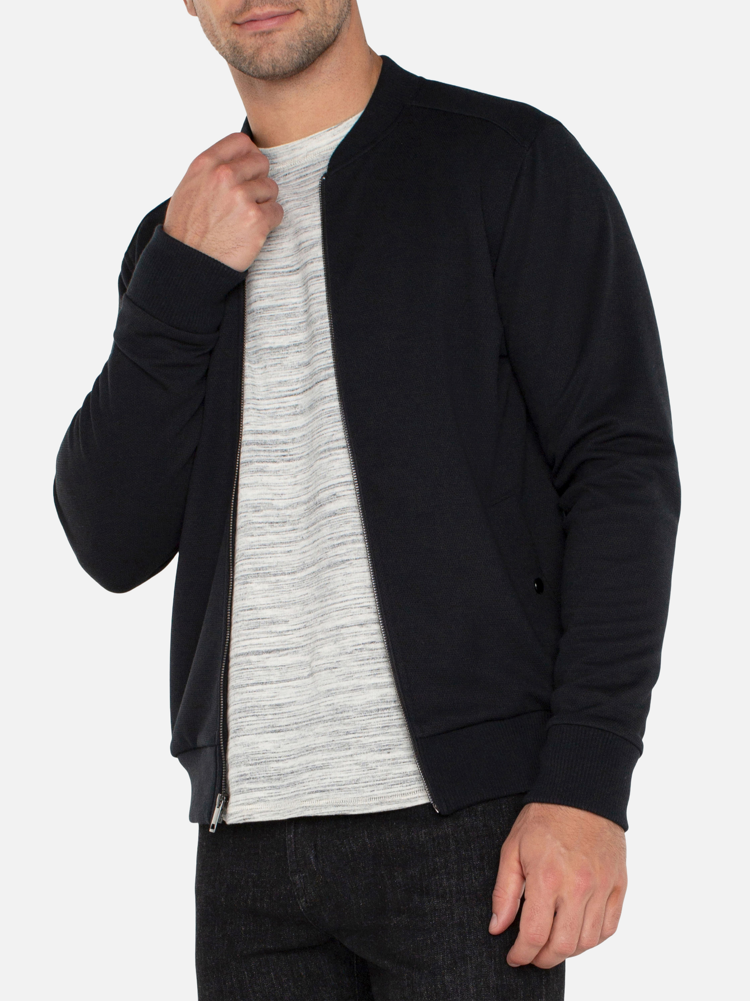 LIVERPOOL Bomber Jacket Black Men’s Casual Jacket Zip Up Athens GA Georgia Kempt Menswear Store Near Me