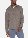 Liverpool Knit LS Long Sleeve Button Up Men’s Shirt Taupe Blue Multi Collared Casual Shirt Athens GA Georgia Kempt Menswear Store Near Me