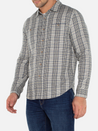 Liverpool LS Long Sleeve Double Front Pocket Collared Button Up Plaid Men’s Top for Men Ivory Navy Olive Multicolor Athens GA Georgia Kempt Menswear Store Near Me