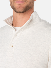 Liverpool Raleigh Mock Neck Cream Ivory Grey Gray Button LS Long Sleeve Shirt Men’s Tops for Men Athens GA Georgia Kempt Menswear Store Near Me