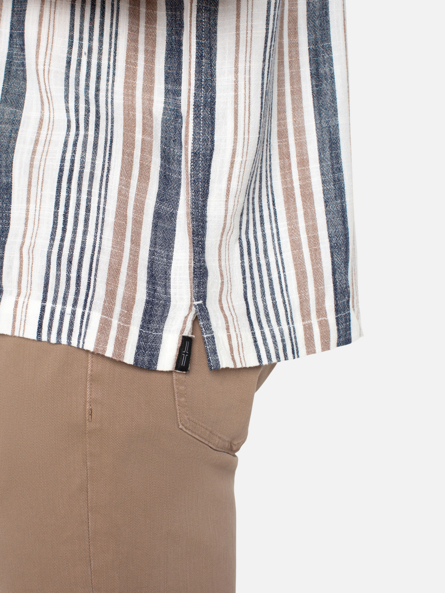 Liverpool Stripe Cuban Collar Button Down Shirt Mens Spring Clothing Kempt Athens Georgia Mens Shop