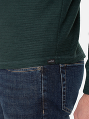 Liverpool Long Sleeve LS Crew Crewneck Winter Fall Tops Layers Layering Shirts for Men Closet Staples for Him Spruce Green Textured Top Athens GA Georgia Kempt Menswear Store Near Me