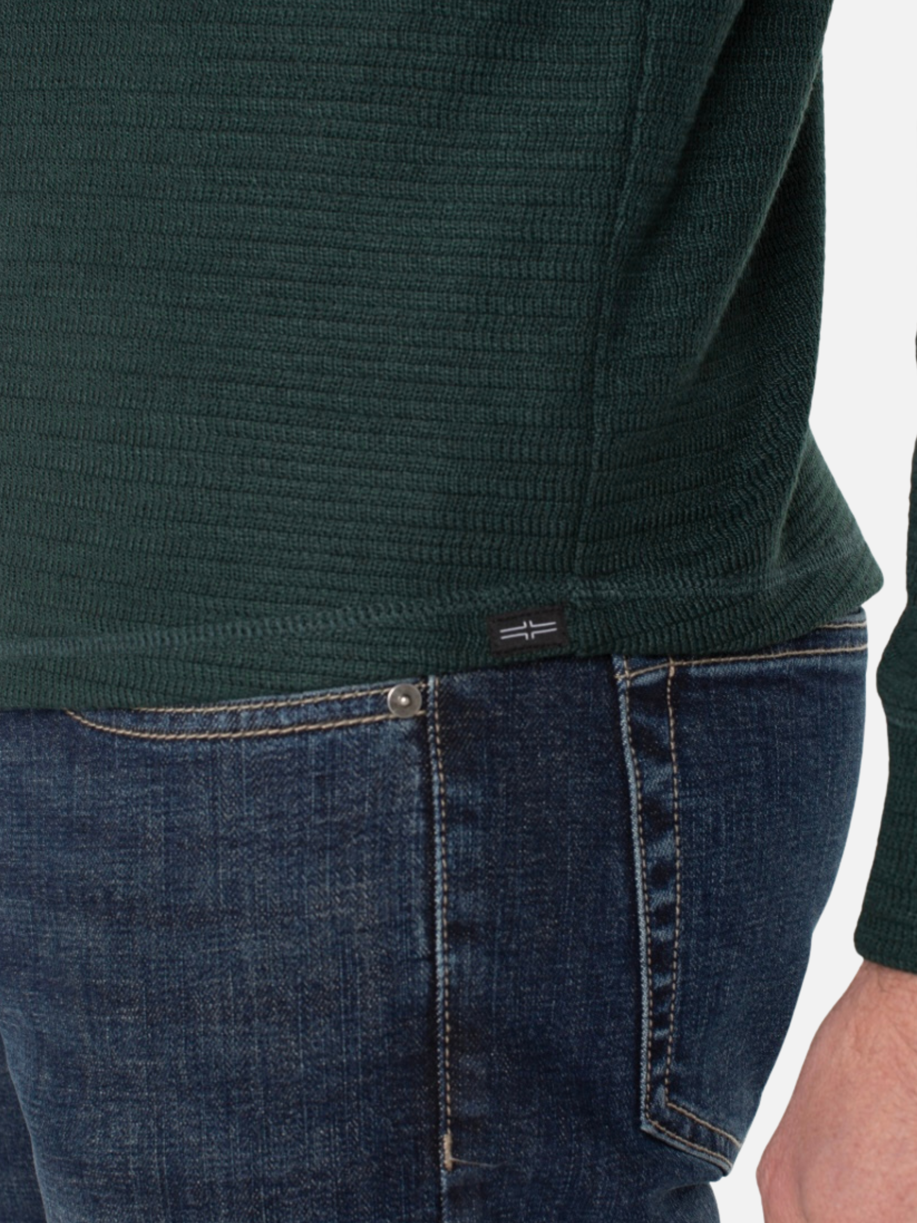 Liverpool Long Sleeve LS Crew Crewneck Winter Fall Tops Layers Layering Shirts for Men Closet Staples for Him Spruce Green Textured Top Athens GA Georgia Kempt Menswear Store Near Me