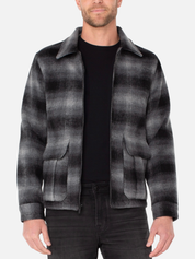 Liverpool Polar Bomber Jacket Black Grey Multicolor Collared Font Pocket Zip Up Men’s Long Sleeve Outerwear for Men Athens GA Georgia Kempt Menswear Store Near Me