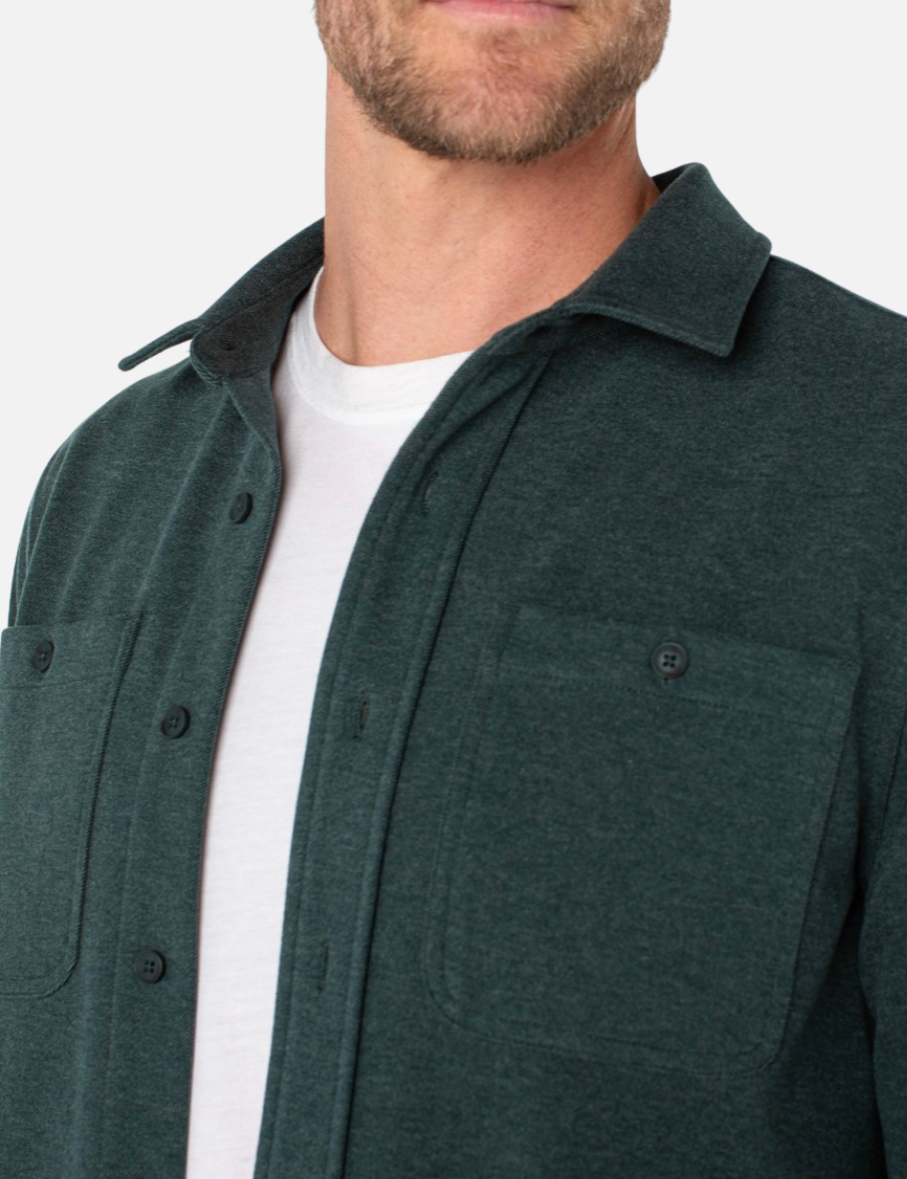 Liverpool Knit Flannel Men’s Tops for Men Spruce Green LS Long Sleeve Top for Guys Winter Holiday Shirts Collared Button Down Front Pockets Athens GA Georgia Kempt Menswear Store Near Me