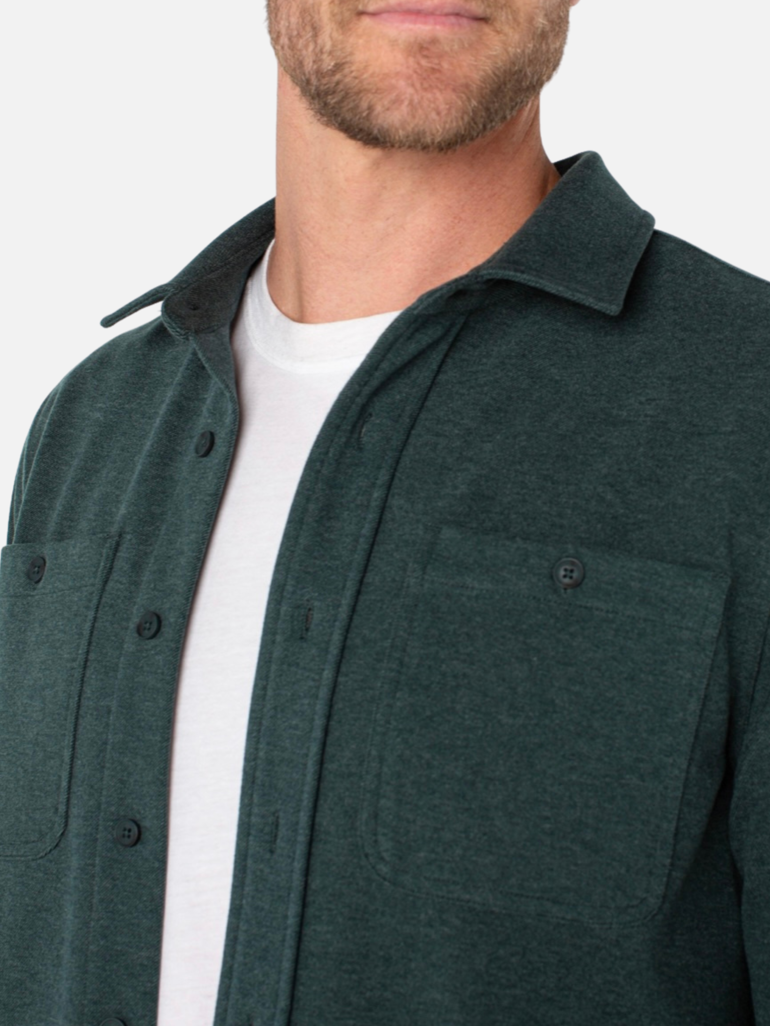 Liverpool Knit Flannel Men’s Tops for Men Spruce Green LS Long Sleeve Top for Guys Winter Holiday Shirts Collared Button Down Front Pockets Athens GA Georgia Kempt Menswear Store Near Me