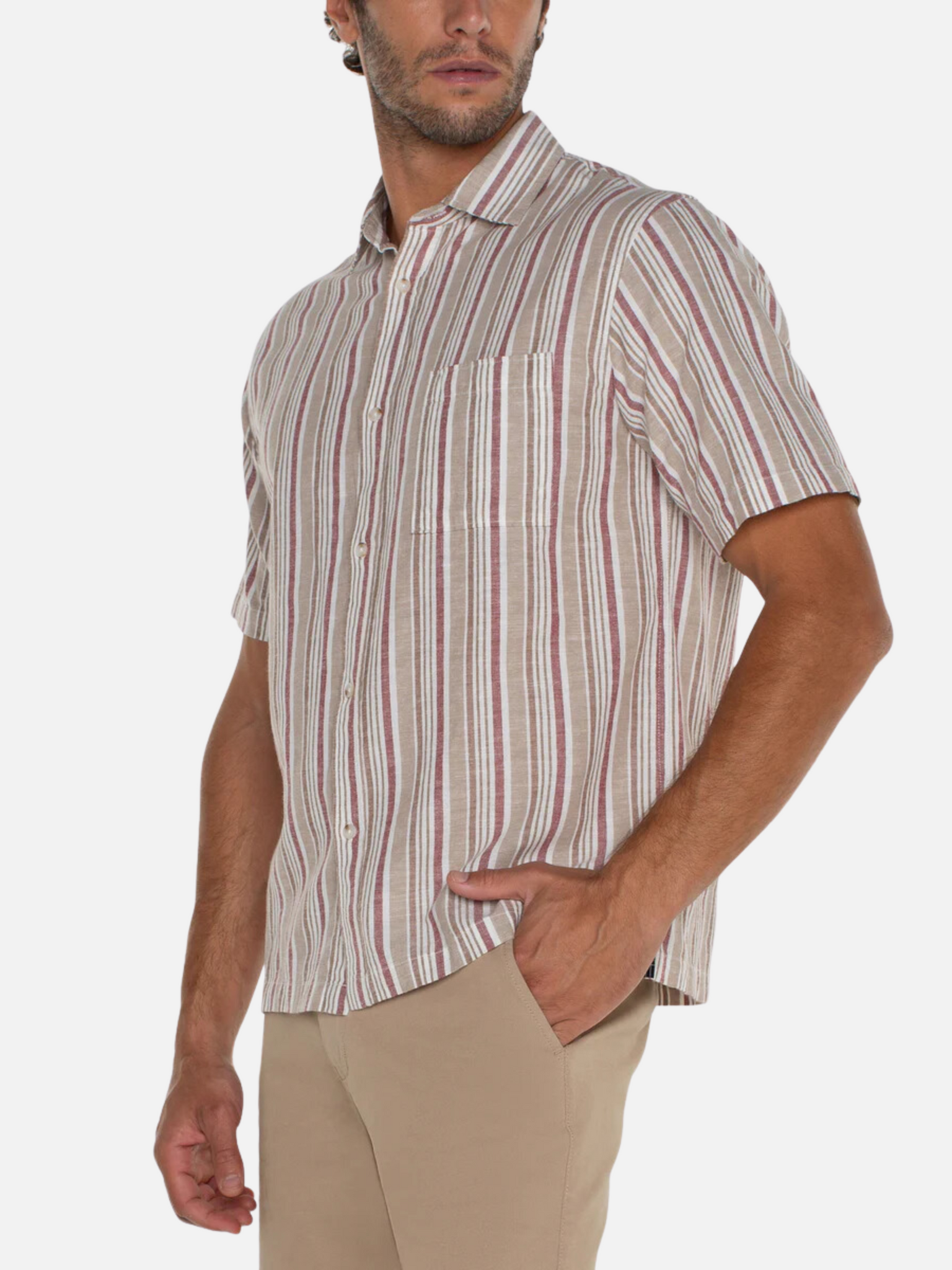 Liverpool SS Button Down - Nantucket Stripe