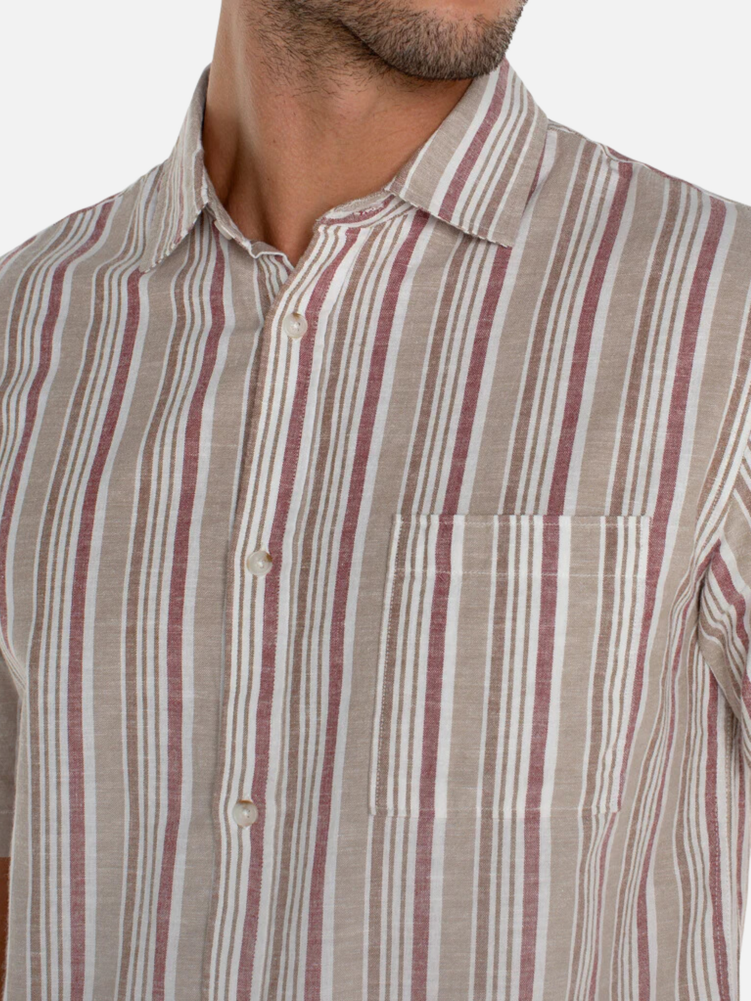 Liverpool SS Button Down - Nantucket Stripe